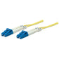 5 m LC to LC UPC Fiber Optic Patch Cable, 3.0 mm, Duplex, LSZH, OS2 Singlemode, Yellow Image 1