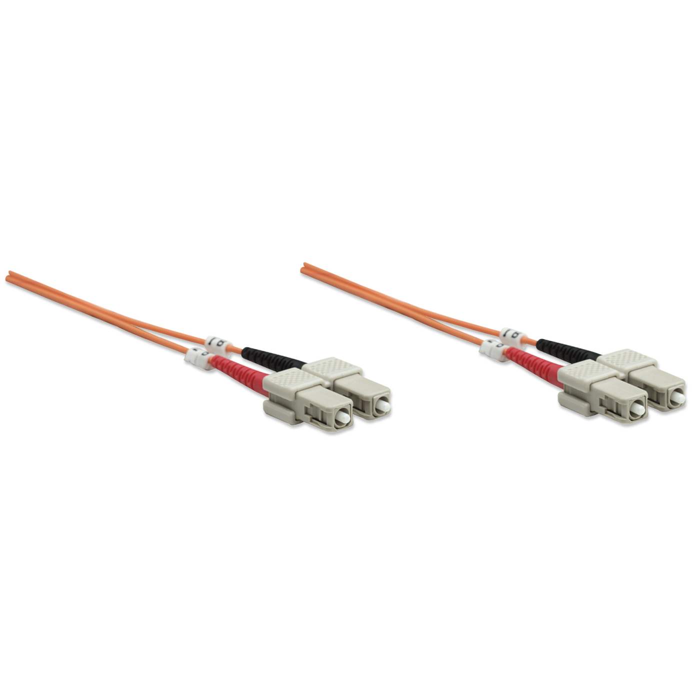 5 m SC to SC UPC Fiber Optic Patch Cable, 3.0 mm, Duplex, LSZH, OM1 Multimode, Orange Image 3
