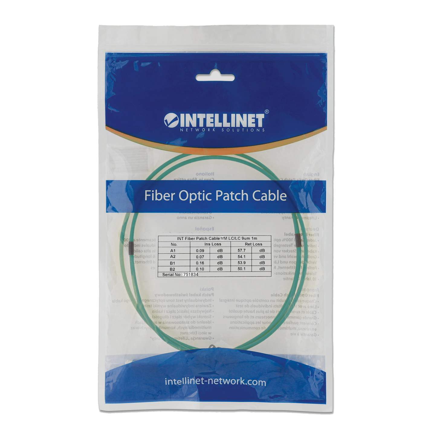 6 m LC to LC UPC Fiber Optic Patch Cable, 2.0 mm, Duplex, OFNR, OM3 Multimode, Aqua Image 5