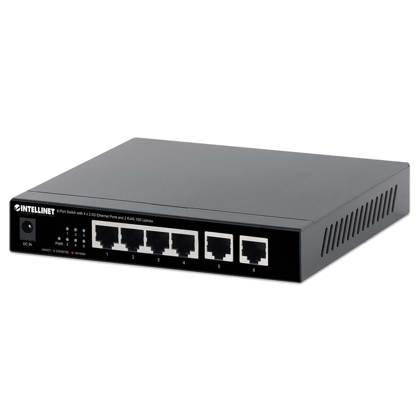 6-Port Switch with 4 x 2.5G Ethernet Ports and 2 RJ45 10G Uplinks Image 1