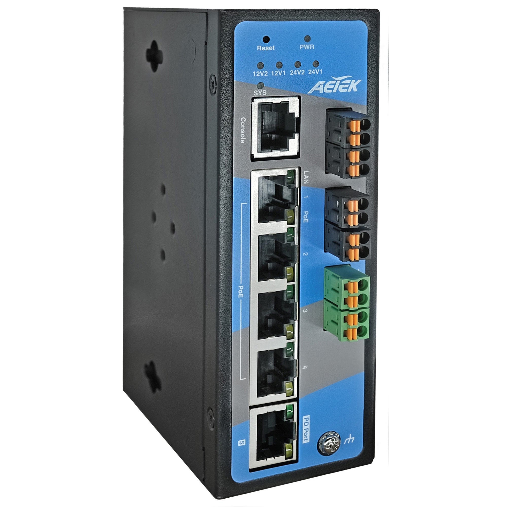 Industrial L2 Managed PRO 4-Port Gigabit PoE-Powered PoE+ Switch with ...