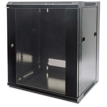 6U 19" Wall Mount Network Cabinet, Standard Line, 450 mm (17.7 in.) Depth, Black Image 1