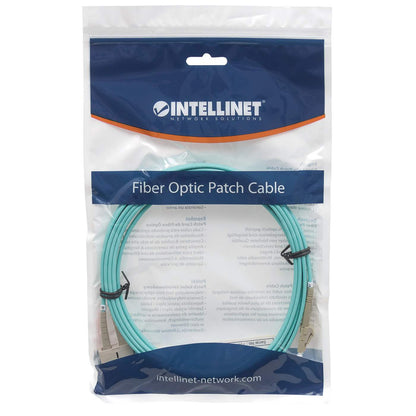 8 m LC to SC UPC Fiber Optic Patch Cable, 2.0 mm, Duplex, OFNR, OM3 Multimode, Aqua Image 5