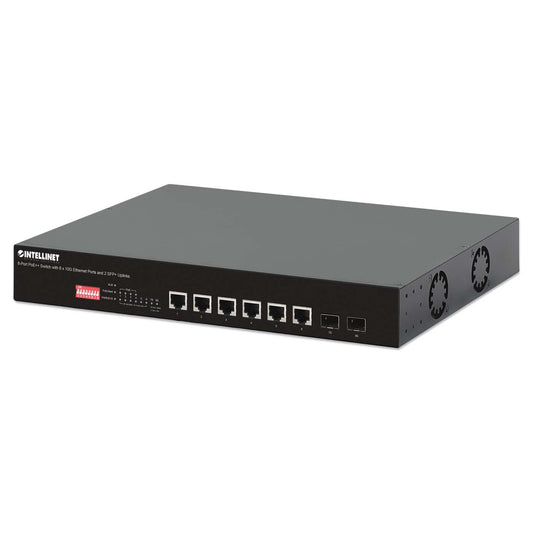 8-Port PoE++ Switch with 6 x 10G Ethernet Ports and 2 SFP+ Uplinks Image 1