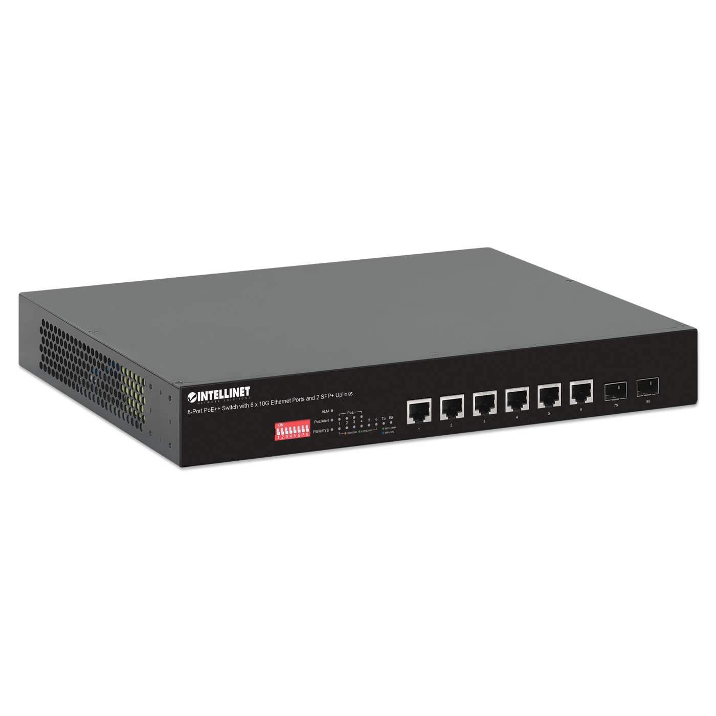 8-Port PoE++ Switch with 6 x 10G Ethernet Ports and 2 SFP+ Uplinks Image 2