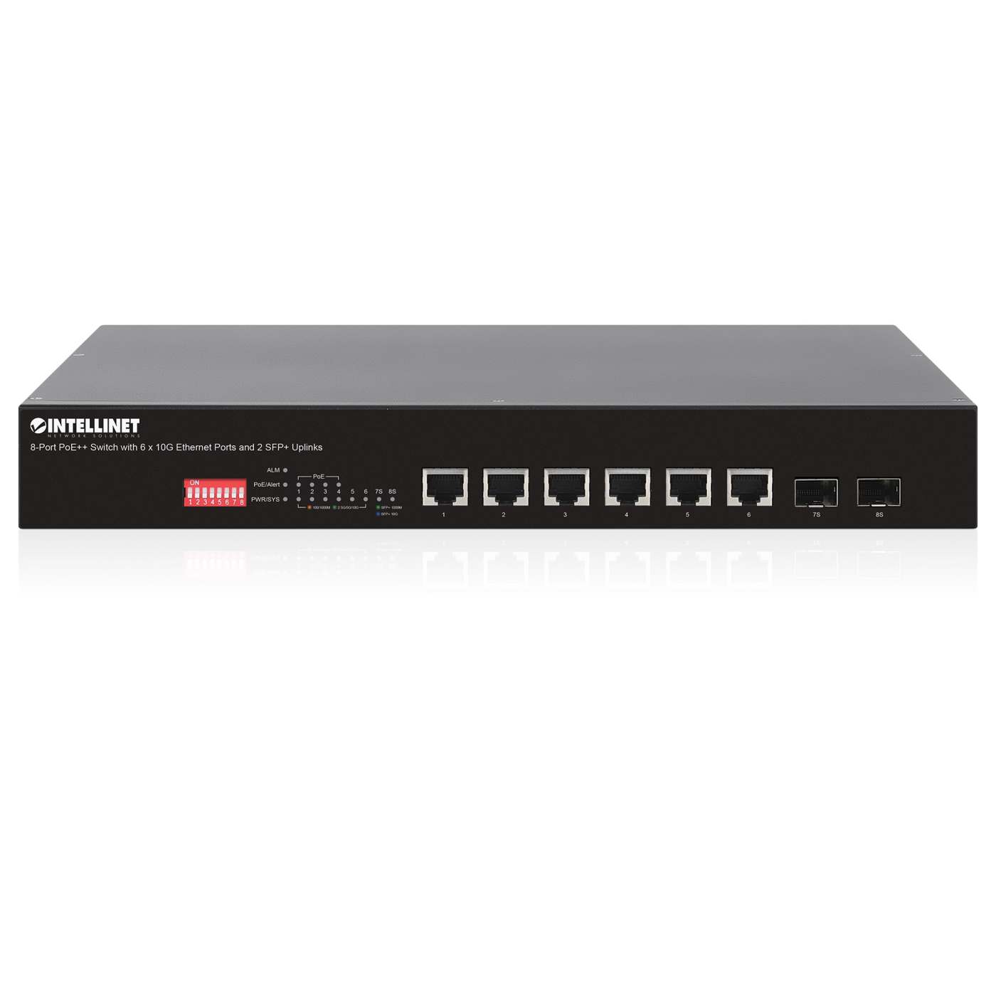 8-Port PoE++ Switch with 6 x 10G Ethernet Ports and 2 SFP+ Uplinks Image 5