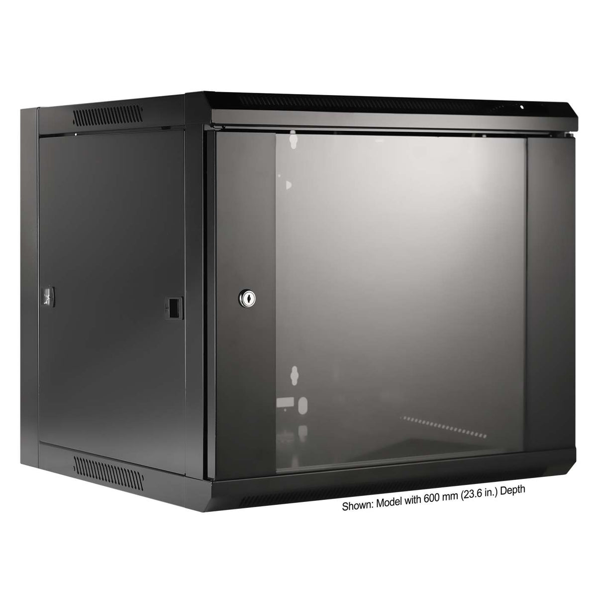 9U 19" Wall Mount Network Cabinet, Standard Line, 450 mm (17.7 in.) Depth, Black Image 2