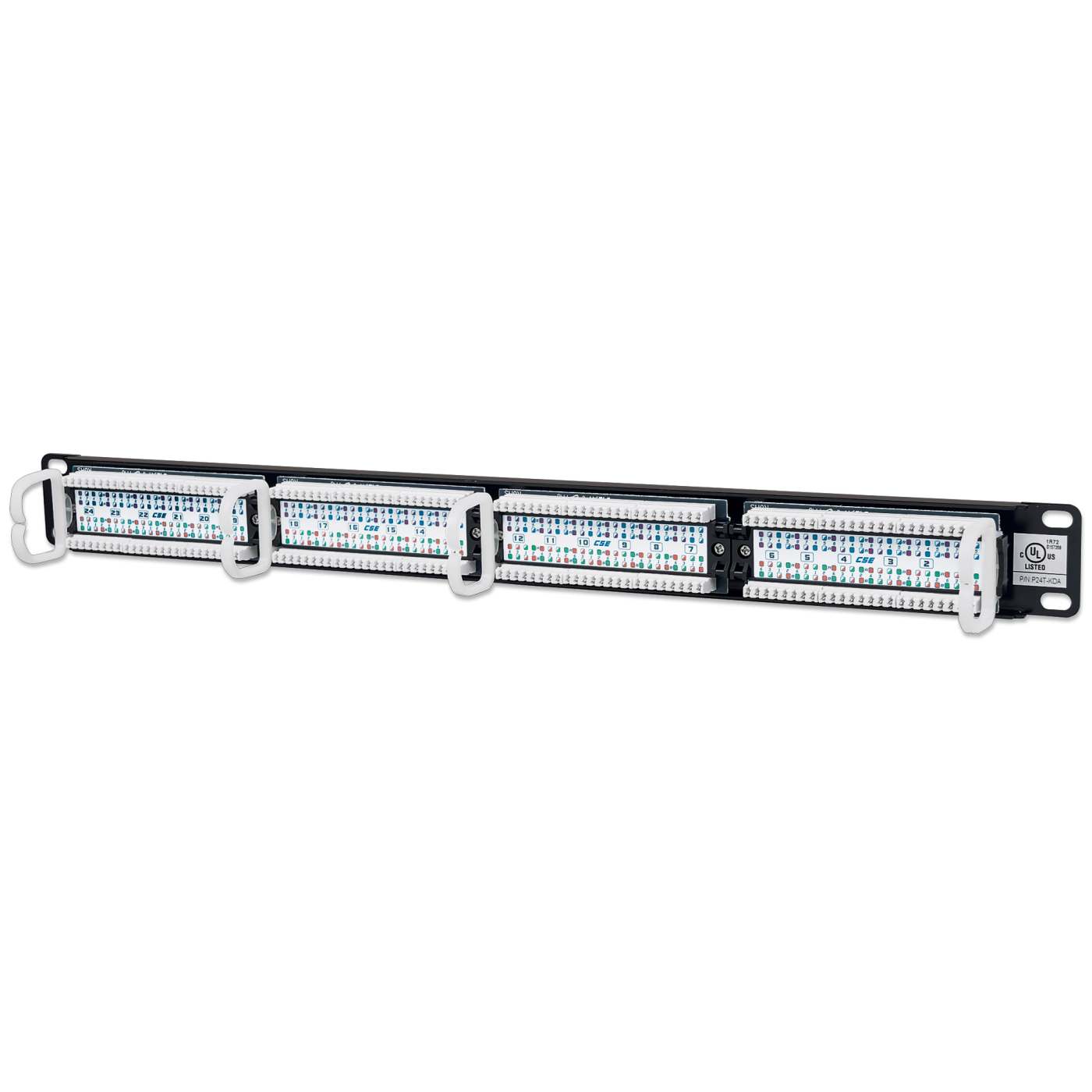 Cat5e 24-Port Patch Panel, 1U Image 3