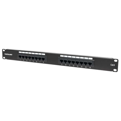 Cat6 16-Port Patch Panel, 1U Image 1