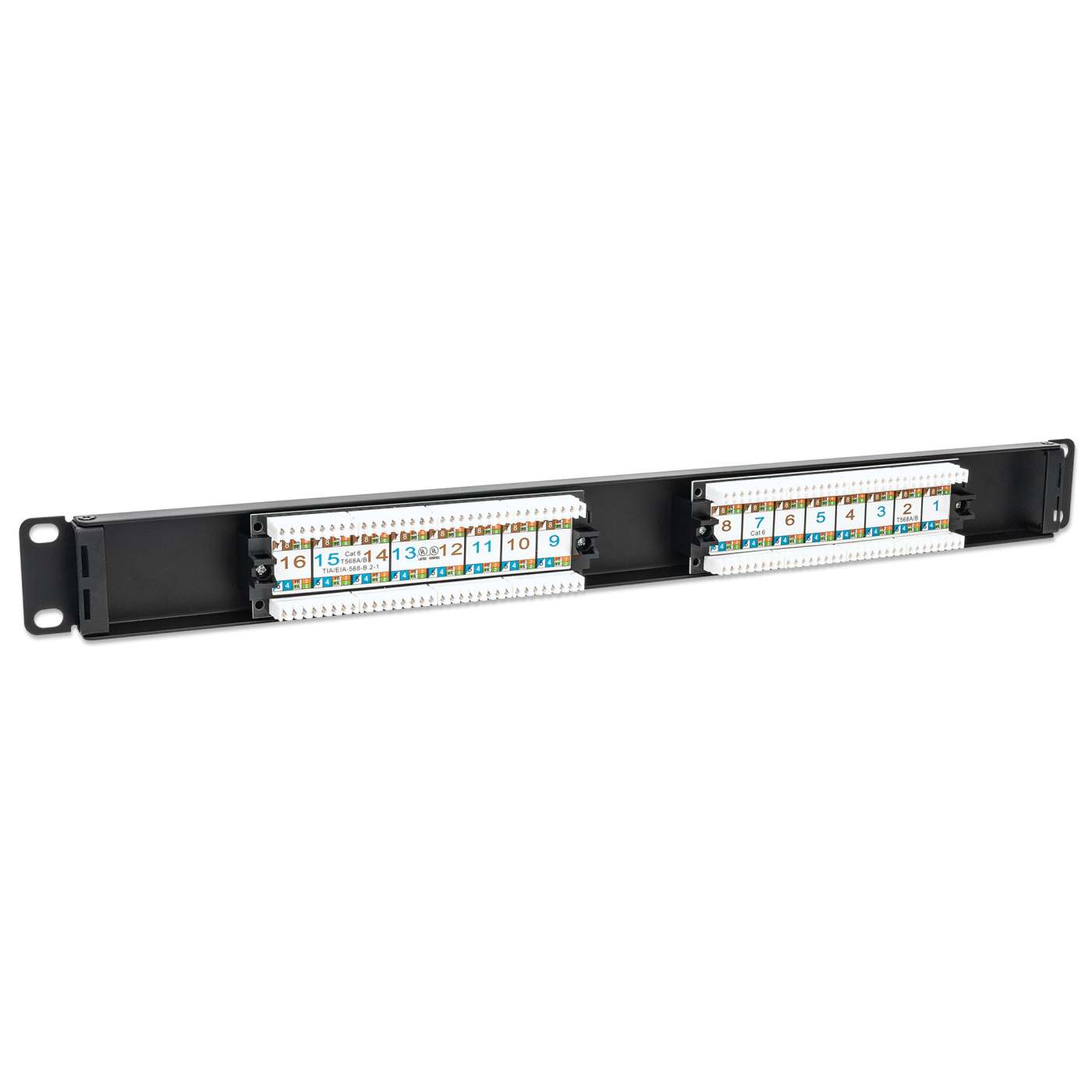 Cat6 16-Port Patch Panel, 1U Image 6