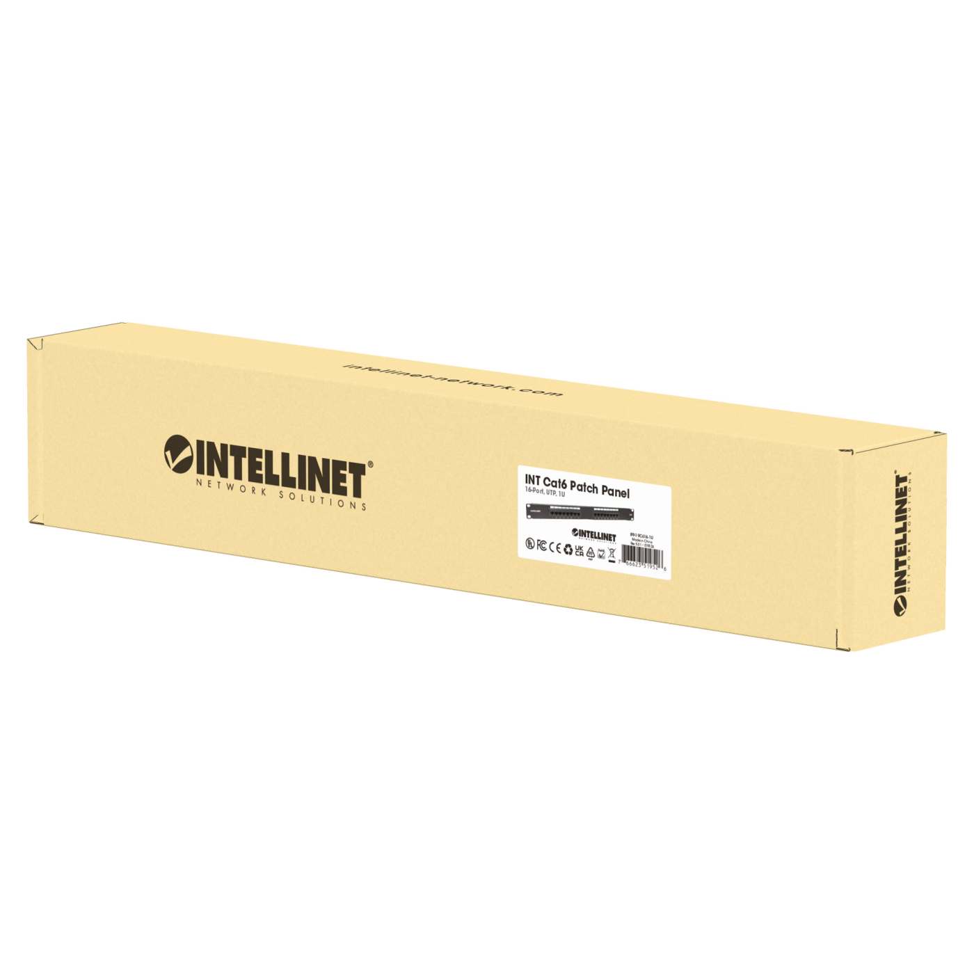 Cat6 16-Port Patch Panel, 1U Packaging Image 2