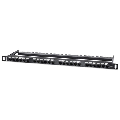 Cat6 24-Port Patch Panel, 0.5U Image 1