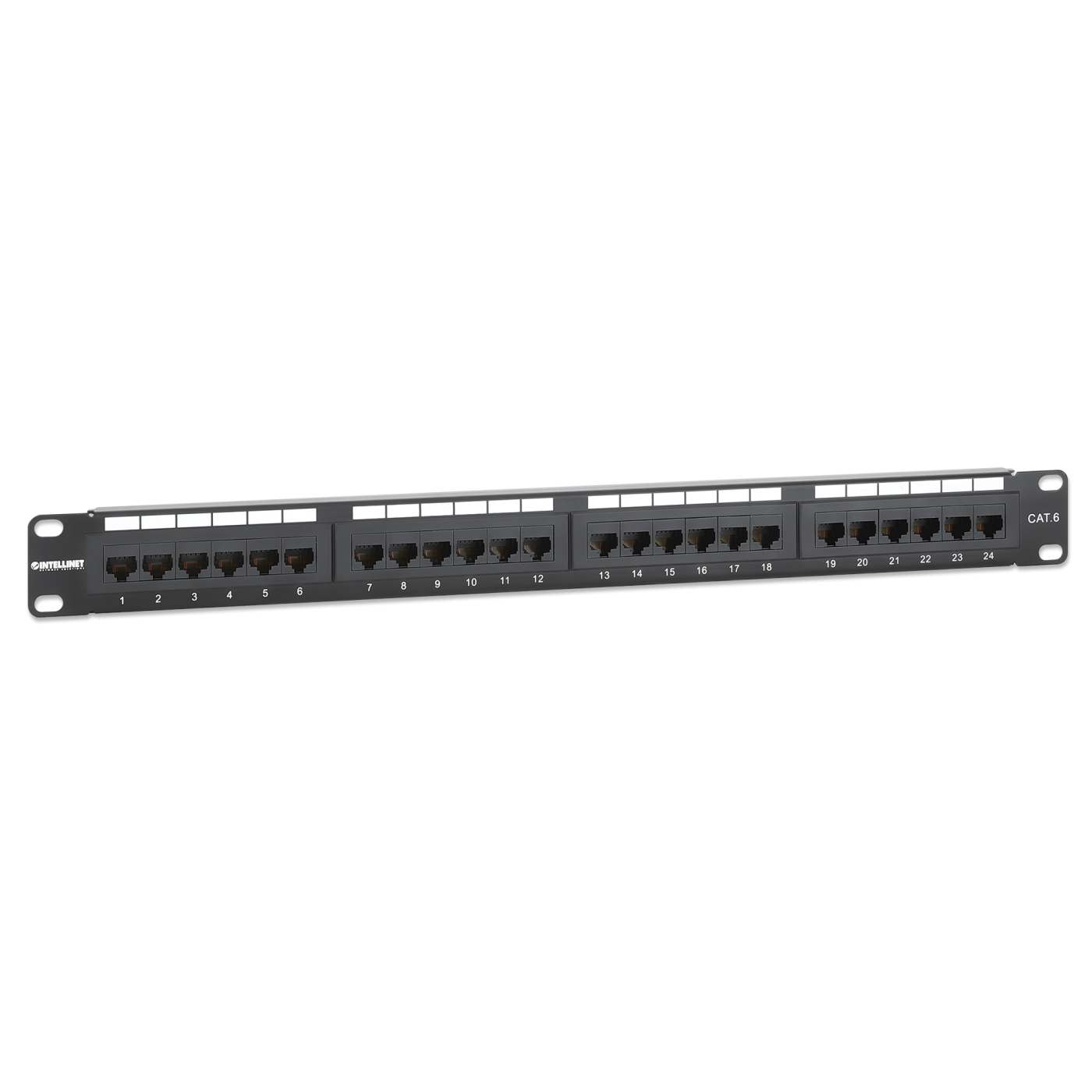 Cat6 24-Port Patch Panel, 1U Image 3