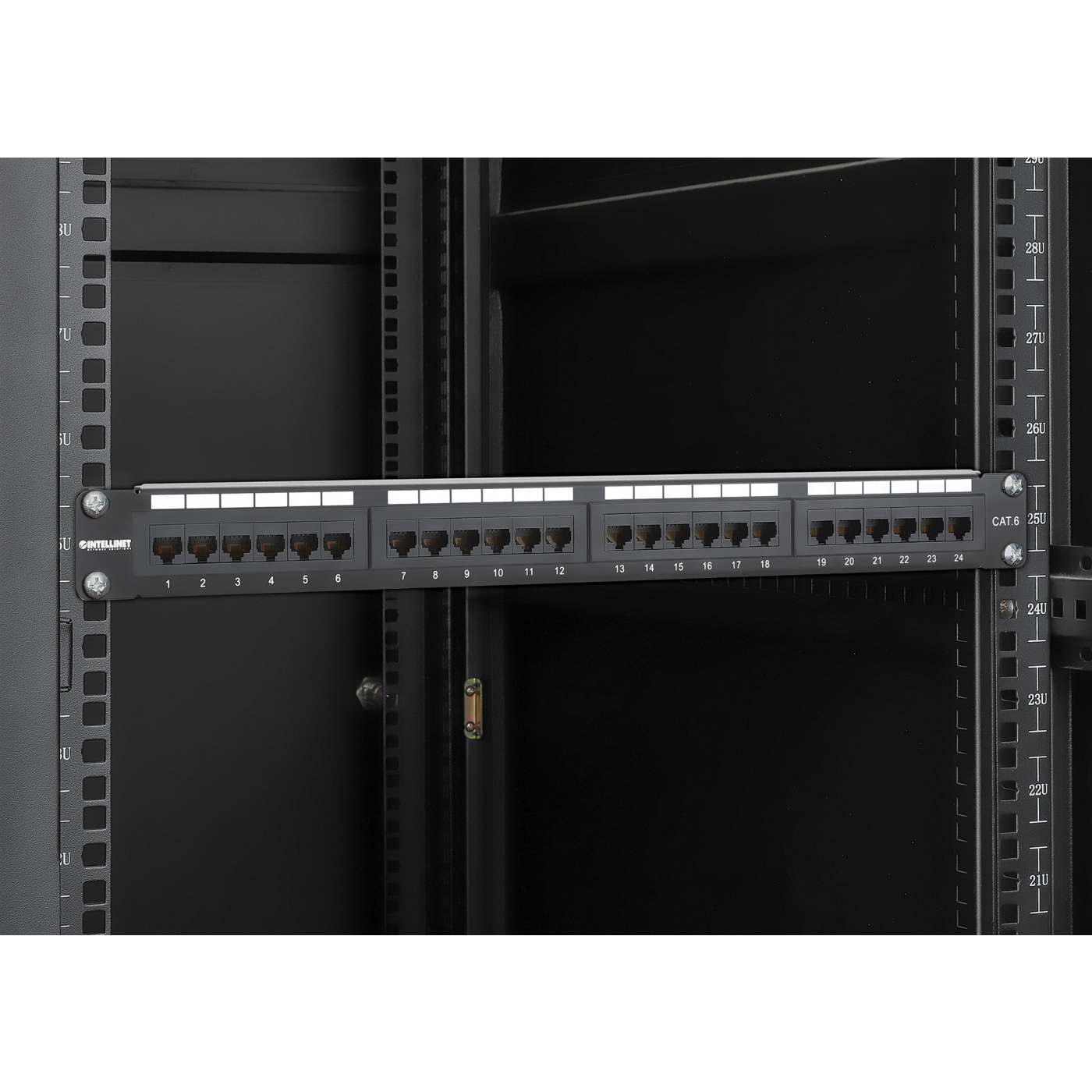 Cat6 24-Port Patch Panel, 1U Image 6