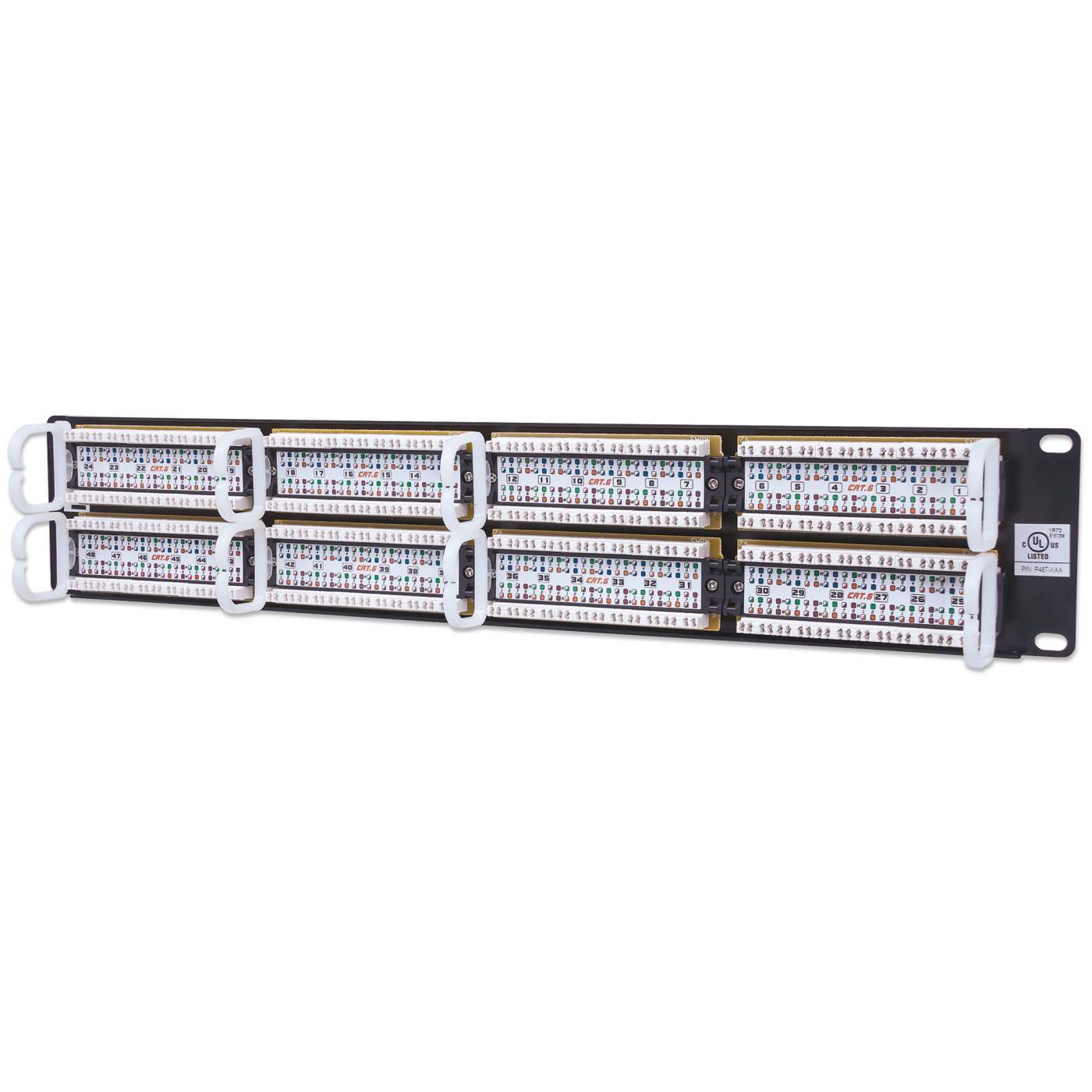 Cat6 48-Port Patch Panel, 2U Image 4