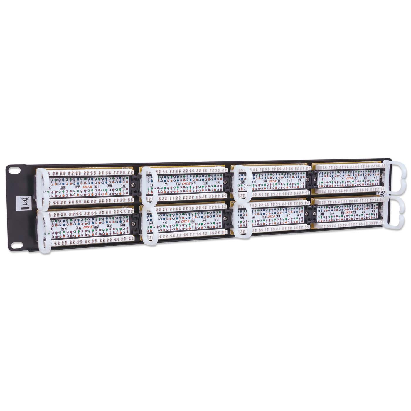 Cat6 48-Port Patch Panel, 2U Image 5