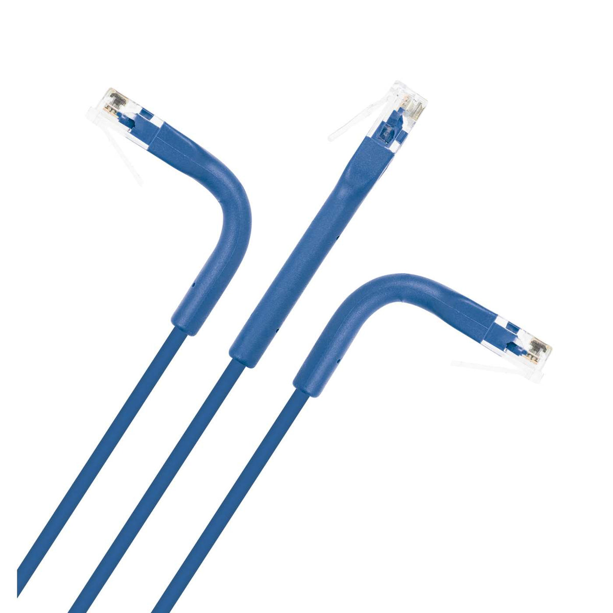 Cat6 U/UTP FlexiBoot Slim Network Patch Cable, 1 ft., Blue, 10-Pack Image 7