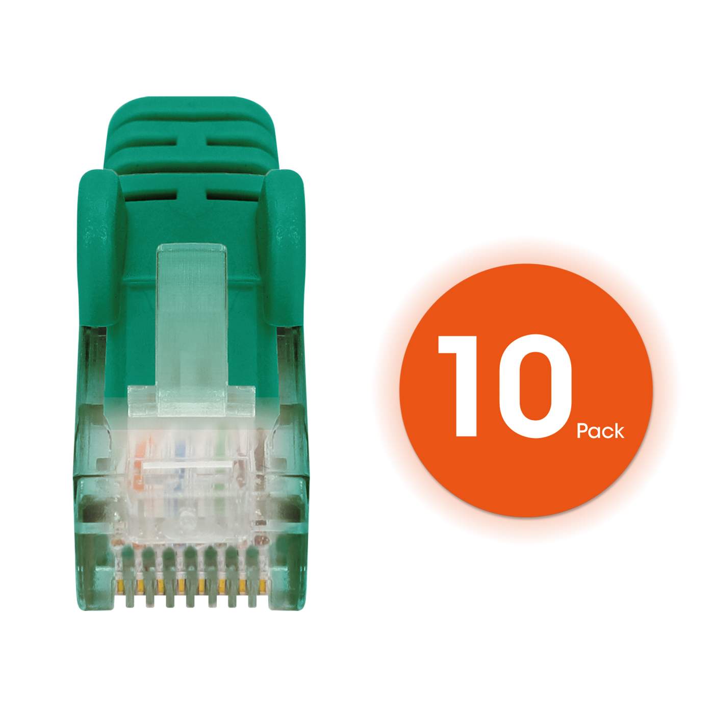 Cat6 U/UTP Slim Network Patch Cable, 1 ft., Green, 10-Pack Image 5