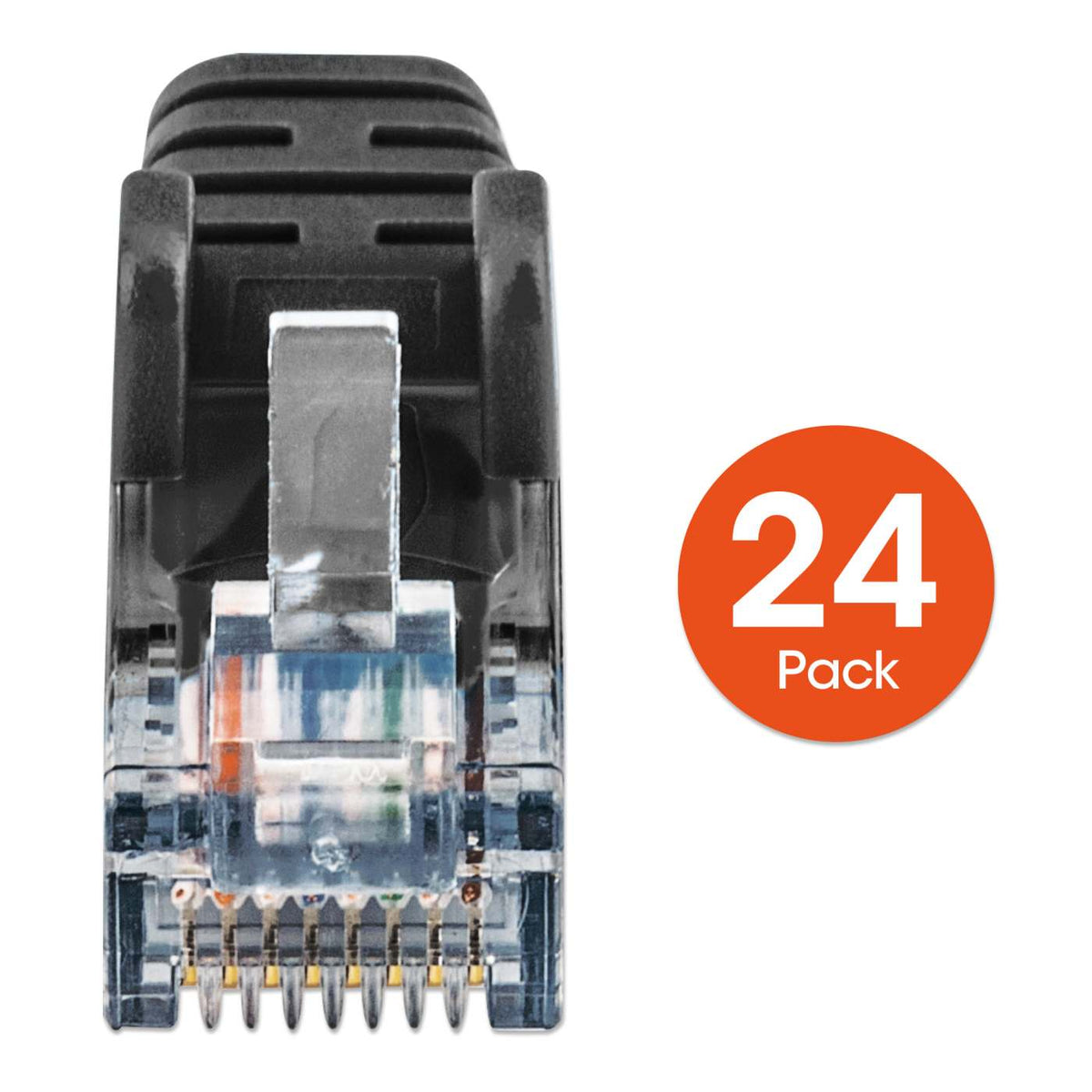 Cat6 U/UTP Slim Network Patch Cable, 1.5 ft., Black, 24-Pack Image 5