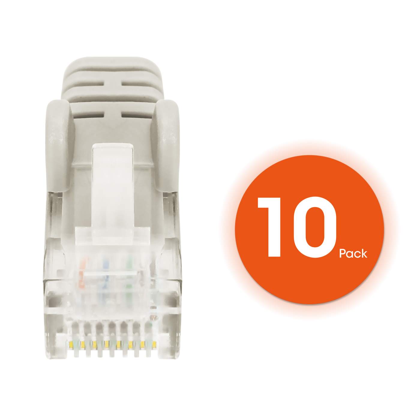 Cat6 U/UTP Slim Network Patch Cable, 1.5 ft., Gray, 10-Pack Image 5