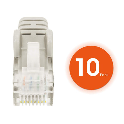 Cat6 U/UTP Slim Network Patch Cable, 1.5 ft., Gray, 10-Pack Image 5
