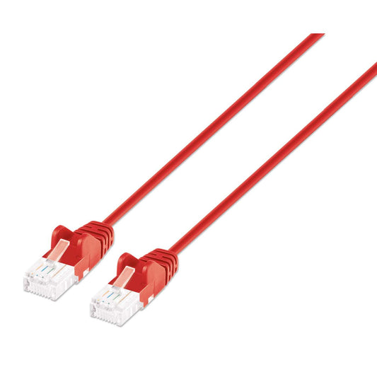 Cat6 U/UTP Slim Network Patch Cable, 1.5 ft., Red Image 1