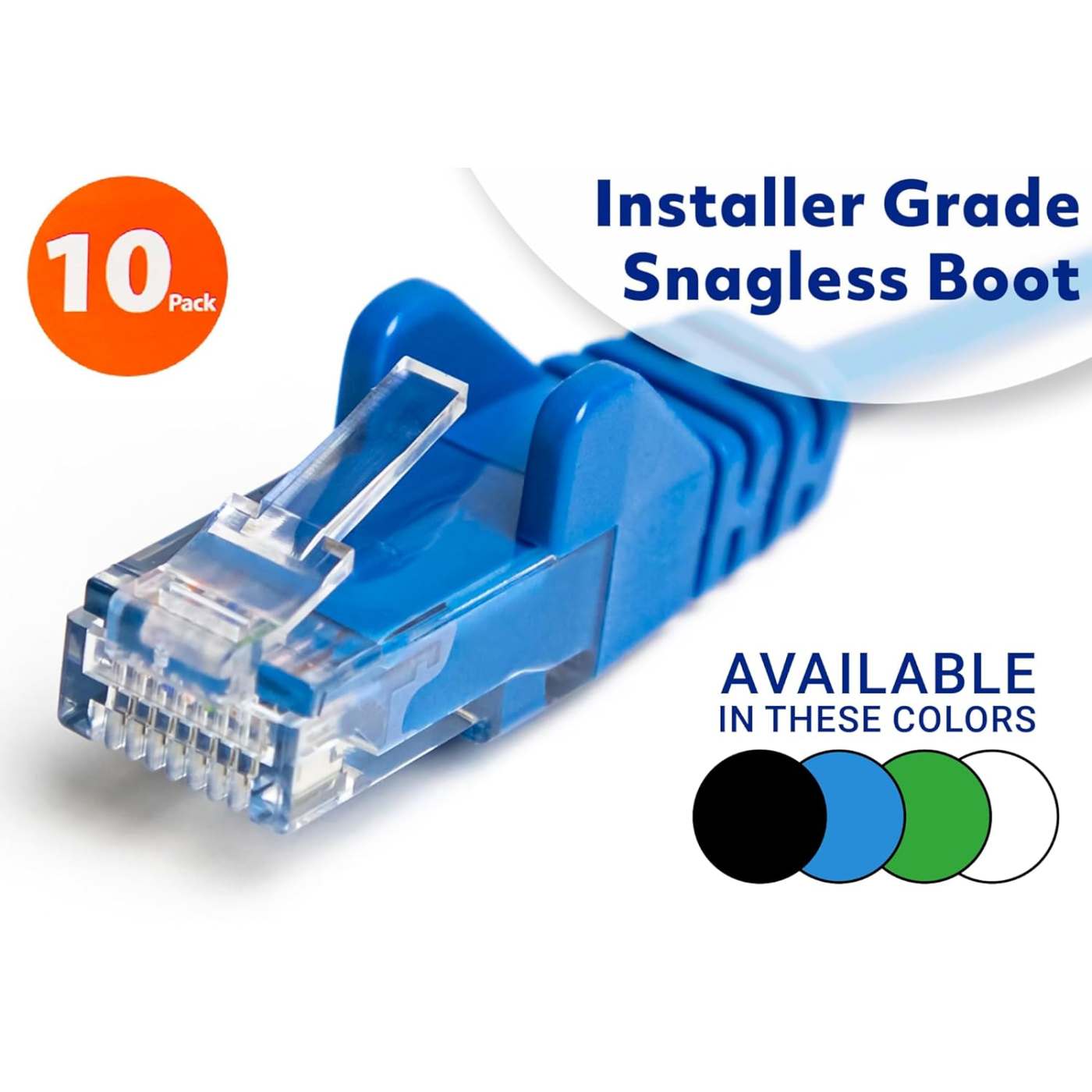 Cat6 U/UTP Slim Network Patch Cable, 20 ft., Black, 10-Pack Image 9