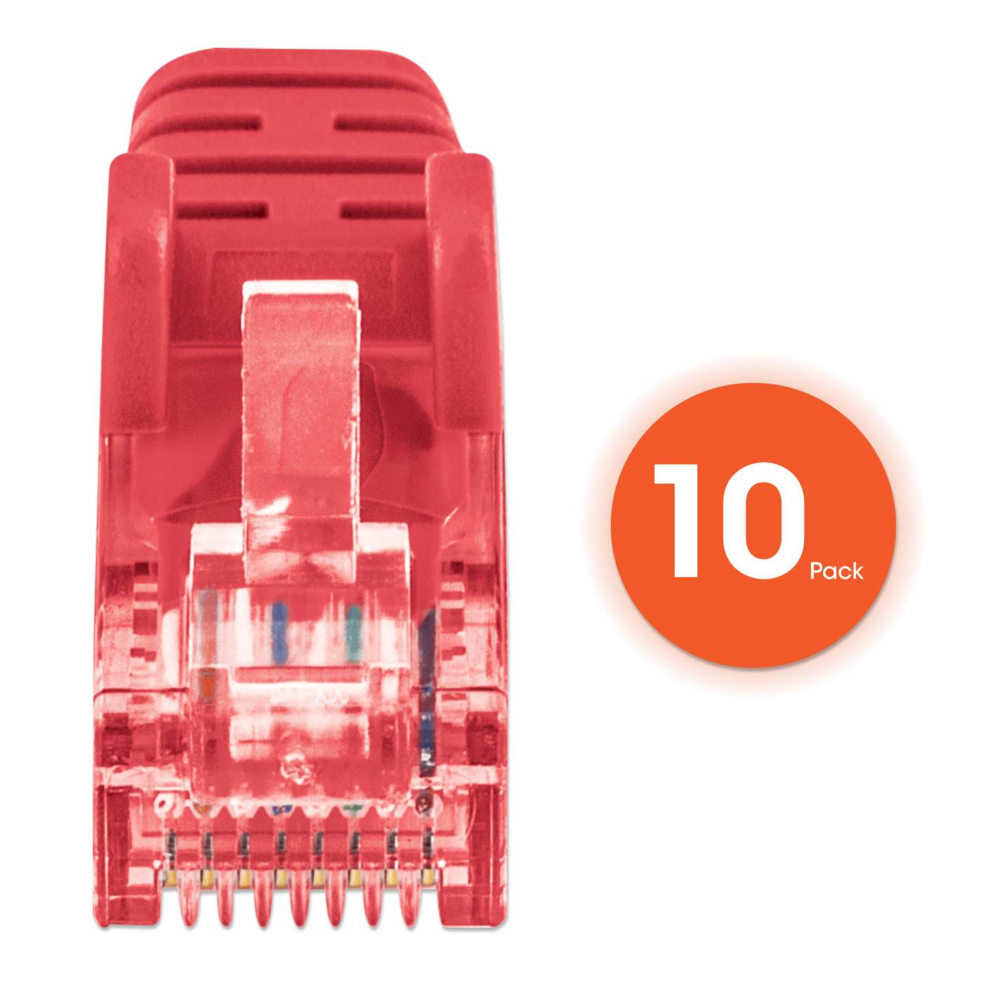 Cat6 U/UTP Slim Network Patch Cable, 5 ft., Red, 10-Pack Image 5