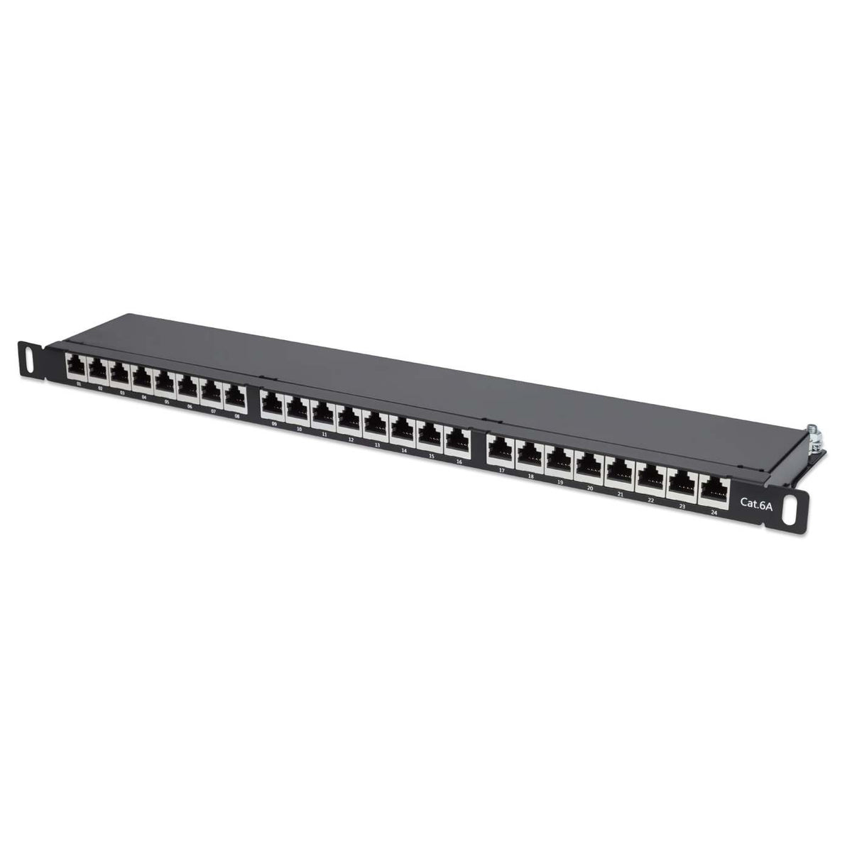 Cat6a 10G Shielded 24-Port Patch Panel, 0.5U Image 1