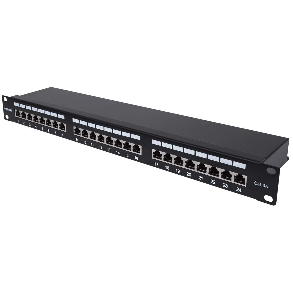 Cat6a 10G Shielded 24-Port Patch Panel, 1U Image 1