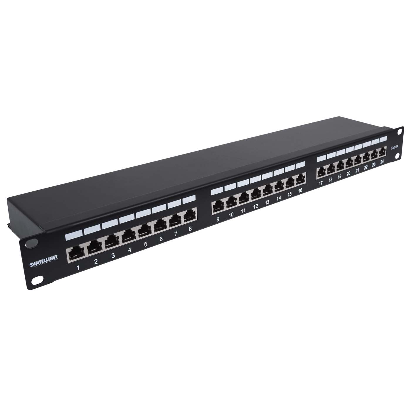 Cat6a 10G Shielded 24-Port Patch Panel, 1U Image 2