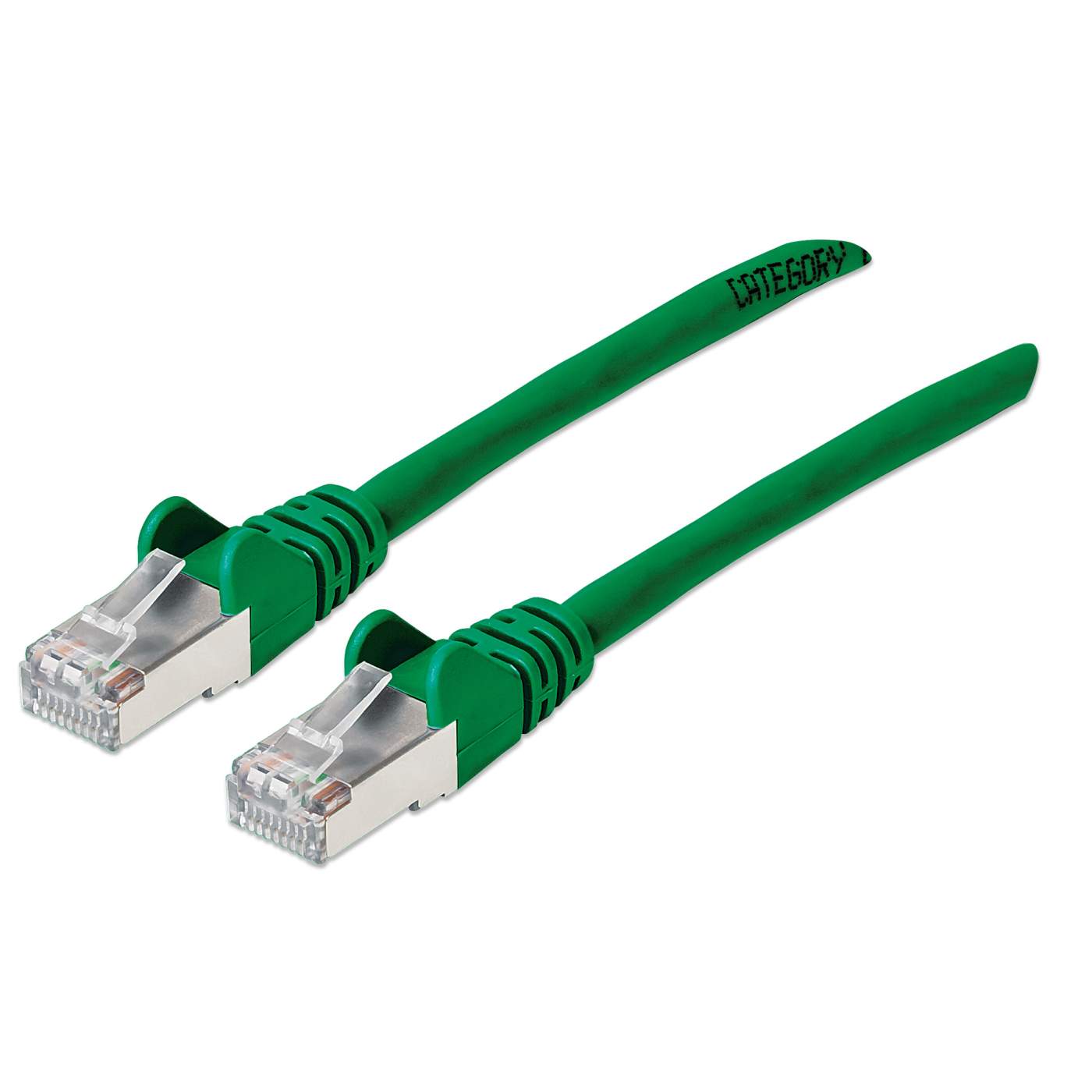 Cat6a S/FTP Network Patch Cable, 1 ft., Green Image 1