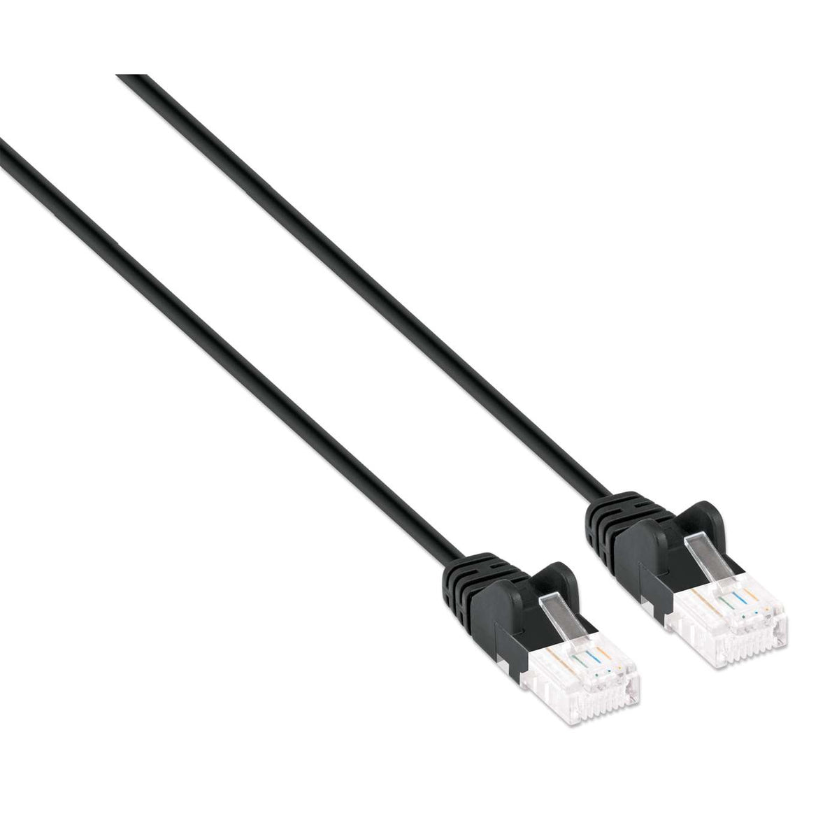 Cat6a U/UTP Slim Network Patch Cable, 1 ft., Black Image 2
