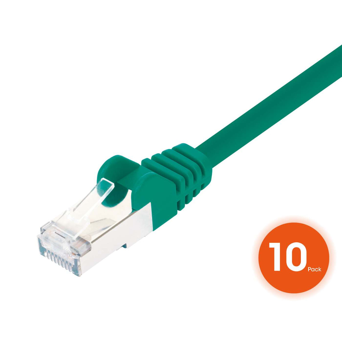 Cat8.1 U/FTP Slim Network Patch Cable, 10 ft., Green, 10-Pack Image 3