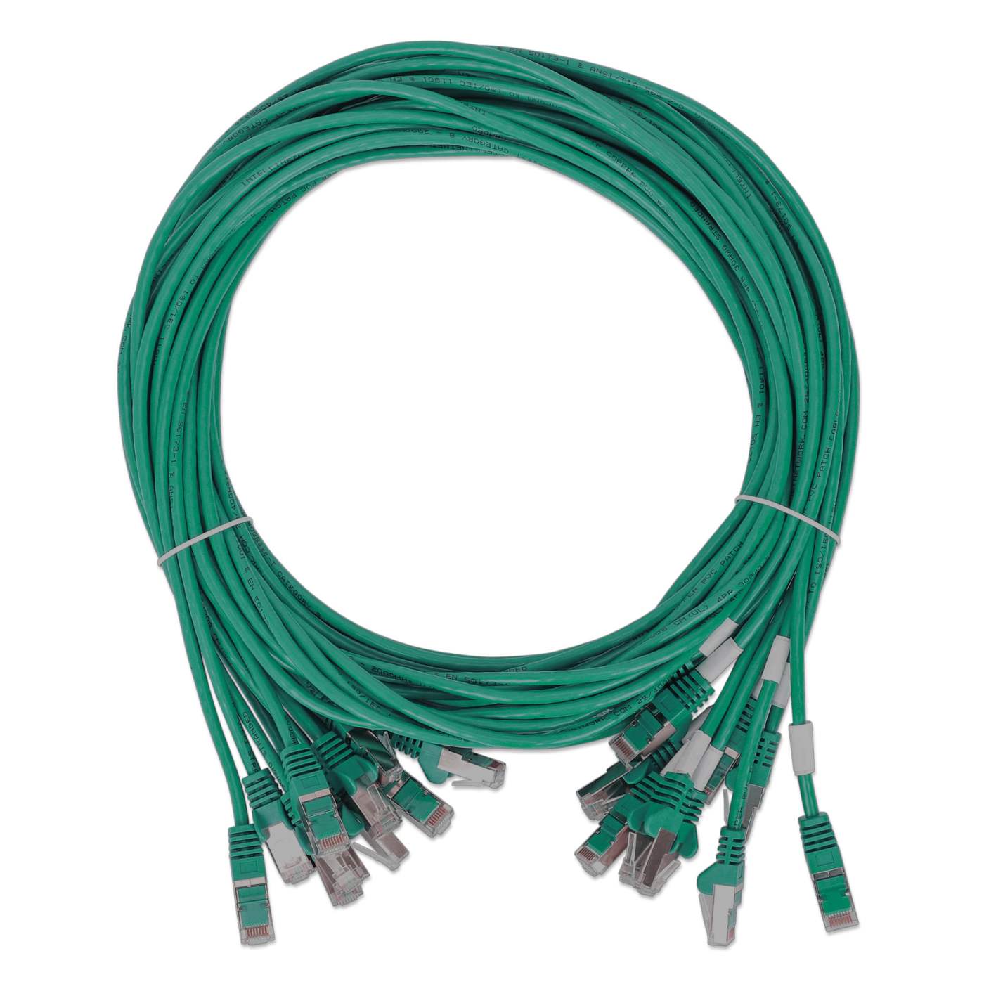 Cat8.1 U/FTP Slim Network Patch Cable, 1.5 ft., Green, 10-Pack Image 7