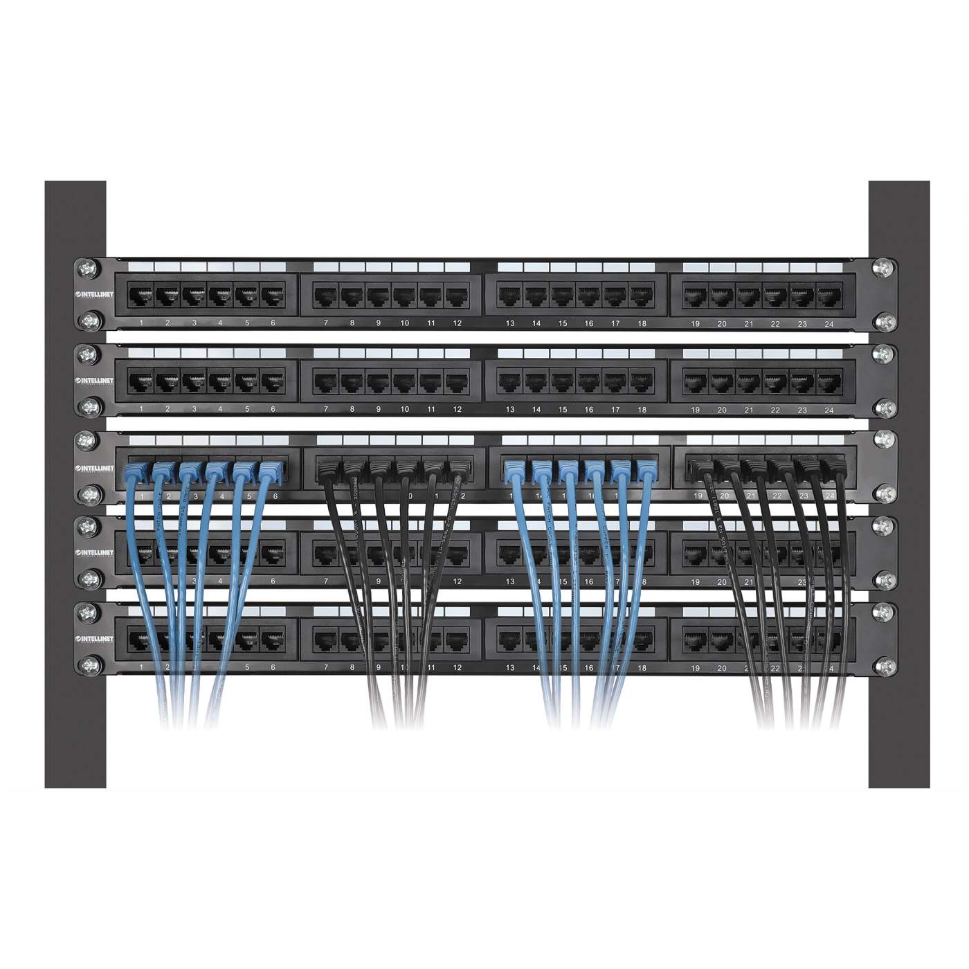 Cat8.1 U/FTP Slim Network Patch Cable, 3 ft., Black, 10-Pack Image 6