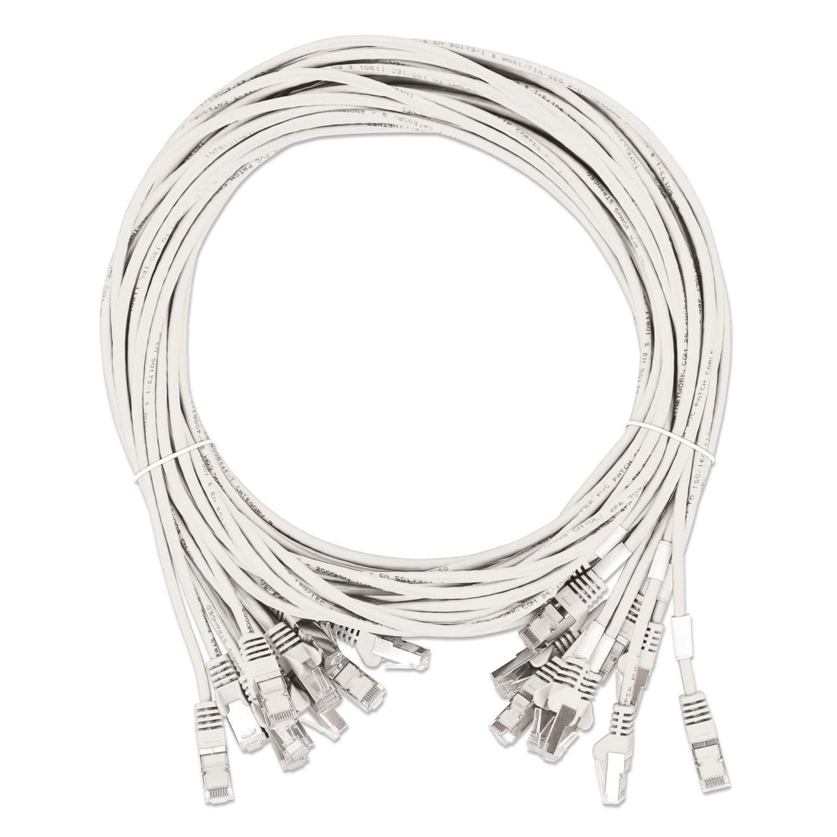 Cat8.1 U/FTP Slim Network Patch Cable, 3 ft., White, 10-Pack Image 7