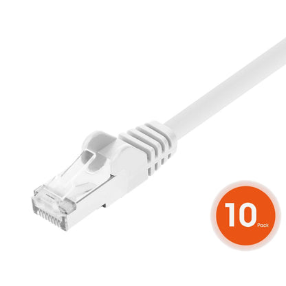 Cat8.1 U/FTP Slim Network Patch Cable, 5 ft., White, 10-Pack Image 4