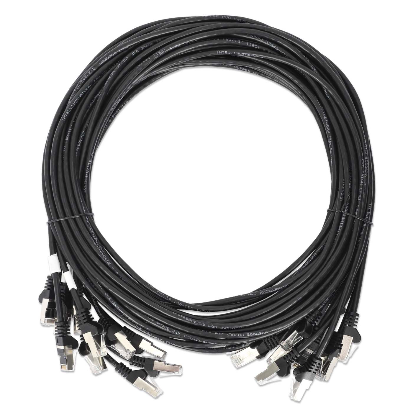 Cat8.1 U/FTP Slim Network Patch Cable, 7 ft., Black, 10-Pack Image 7