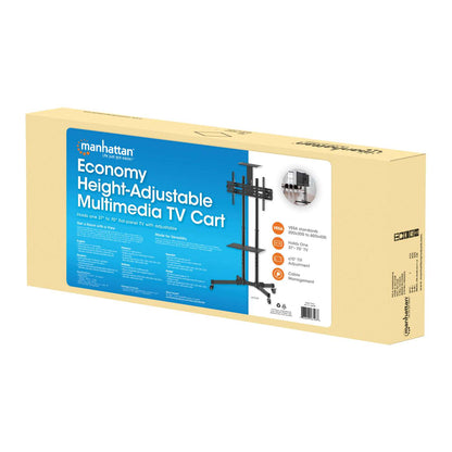 Economy Height-Adjustable Multimedia TV Cart Packaging Image 2