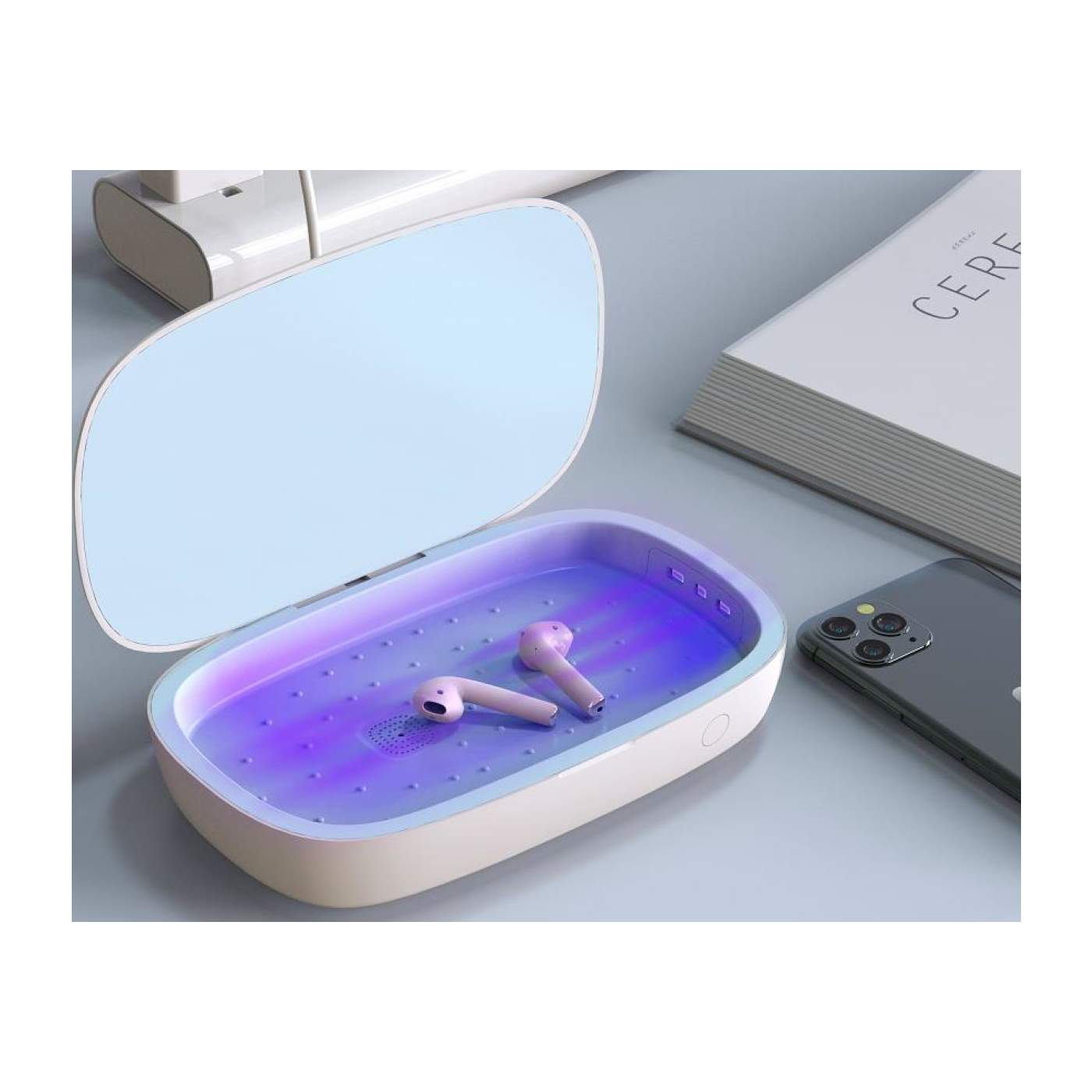 Fast 10 W Qi-Certified Wireless Charger for Mobile Phones, Storage Box Image 6