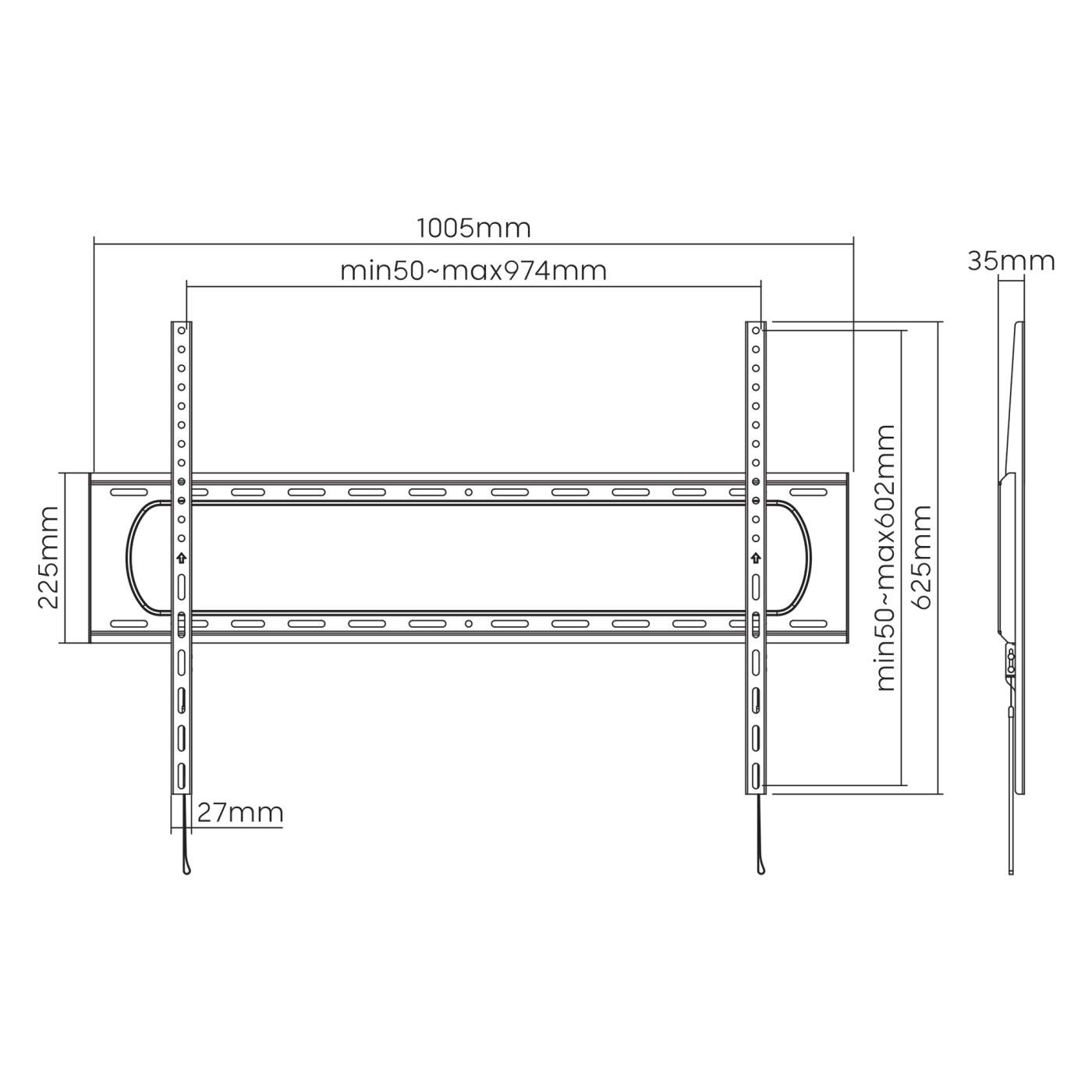 Heavy-Duty Low-Profile Large-Screen Fixed TV Wall Mount Image 13