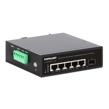 Industrial 6-Port PoE+ Switch with 5 Gigabit Ethernet Ports and 1 SFP Uplink Image 3