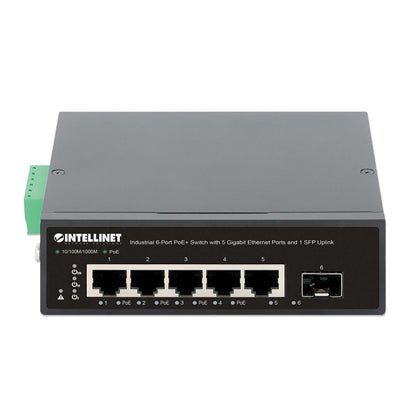 Industrial 6-Port PoE+ Switch with 5 Gigabit Ethernet Ports and 1 SFP Uplink Image 4