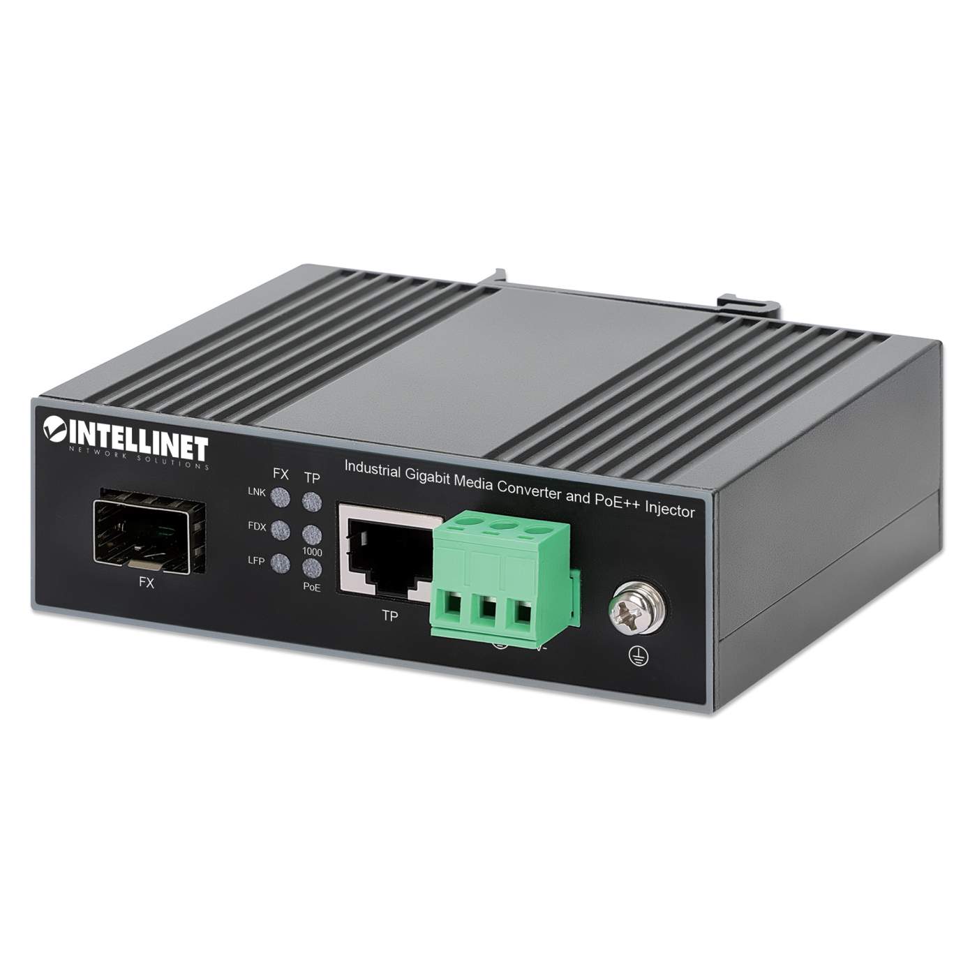 Industrial Gigabit Media Converter and PoE++ Injector Image 1