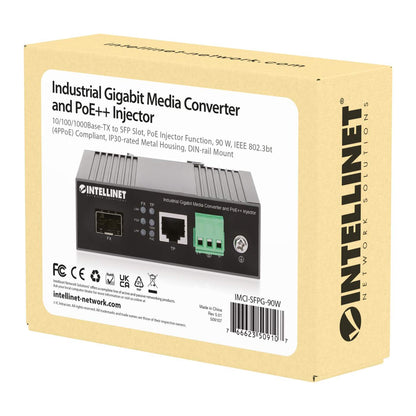 Industrial Gigabit Media Converter and PoE++ Injector Packaging Image 2