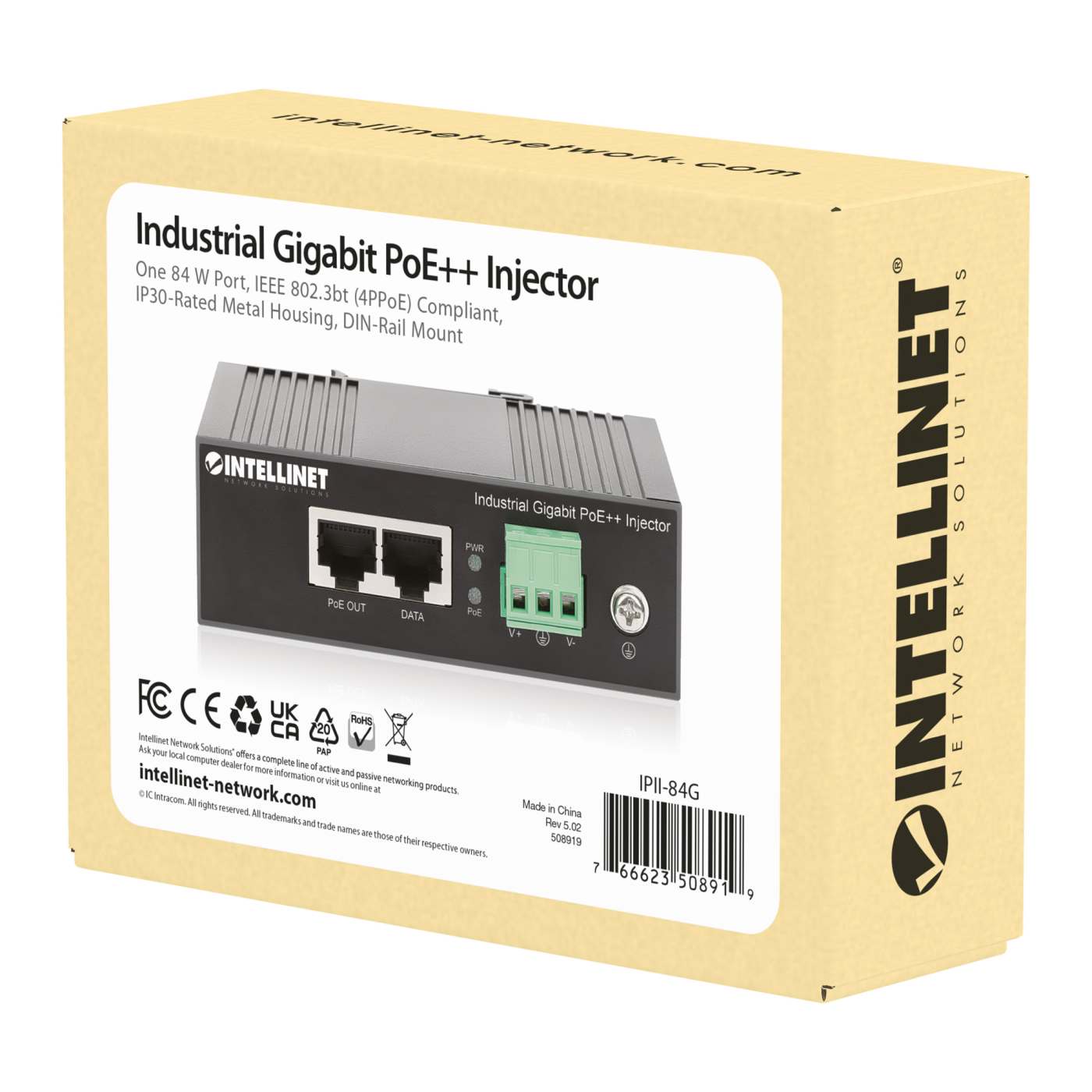 Industrial Gigabit PoE++ Injector 90W Packaging Image 2