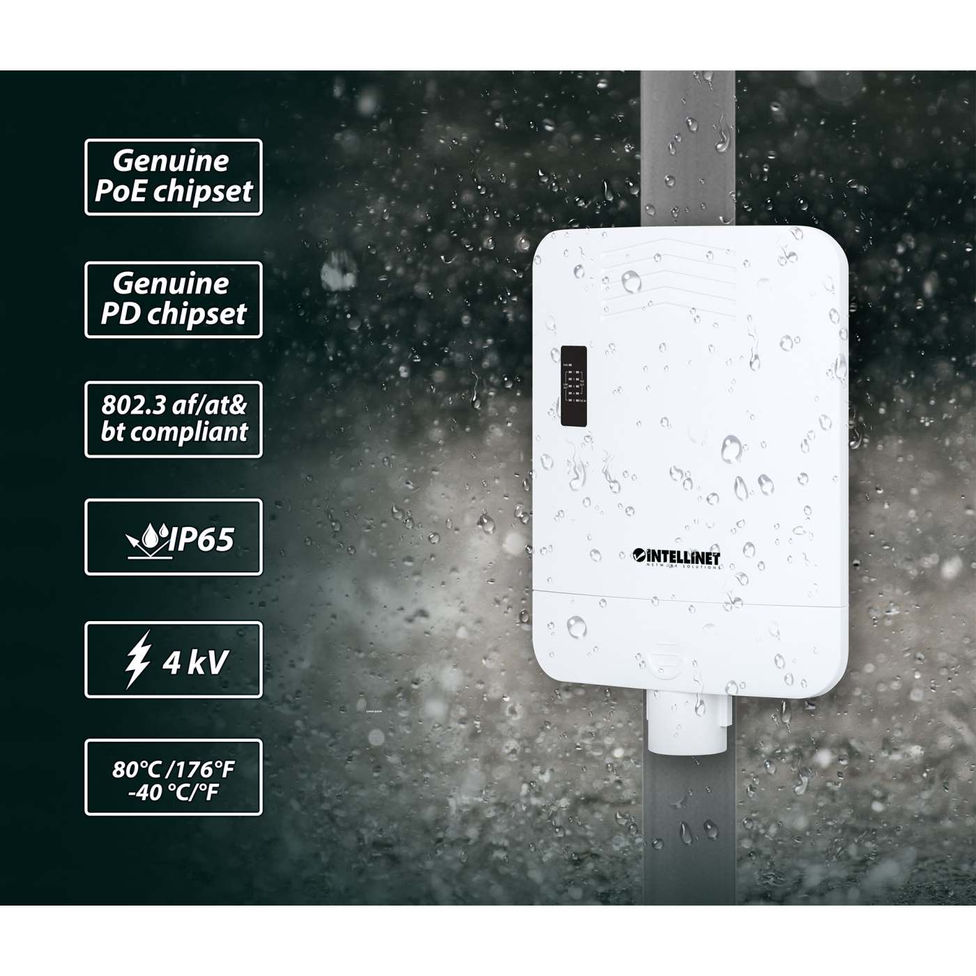 Outdoor PoE-Powered 5-Port Gigabit Switch with PoE Passthrough / 4-Port PoE+ Extender Image 6