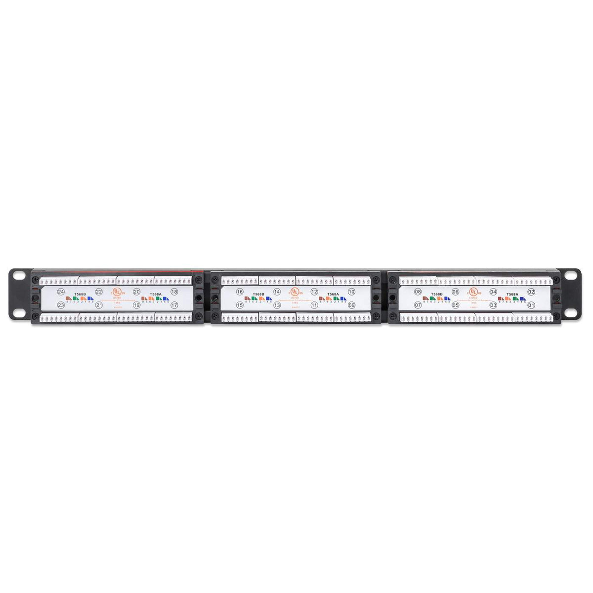 Port Identifier Cat6 24-Port Patch Panel with LEDs, 1U Image 4