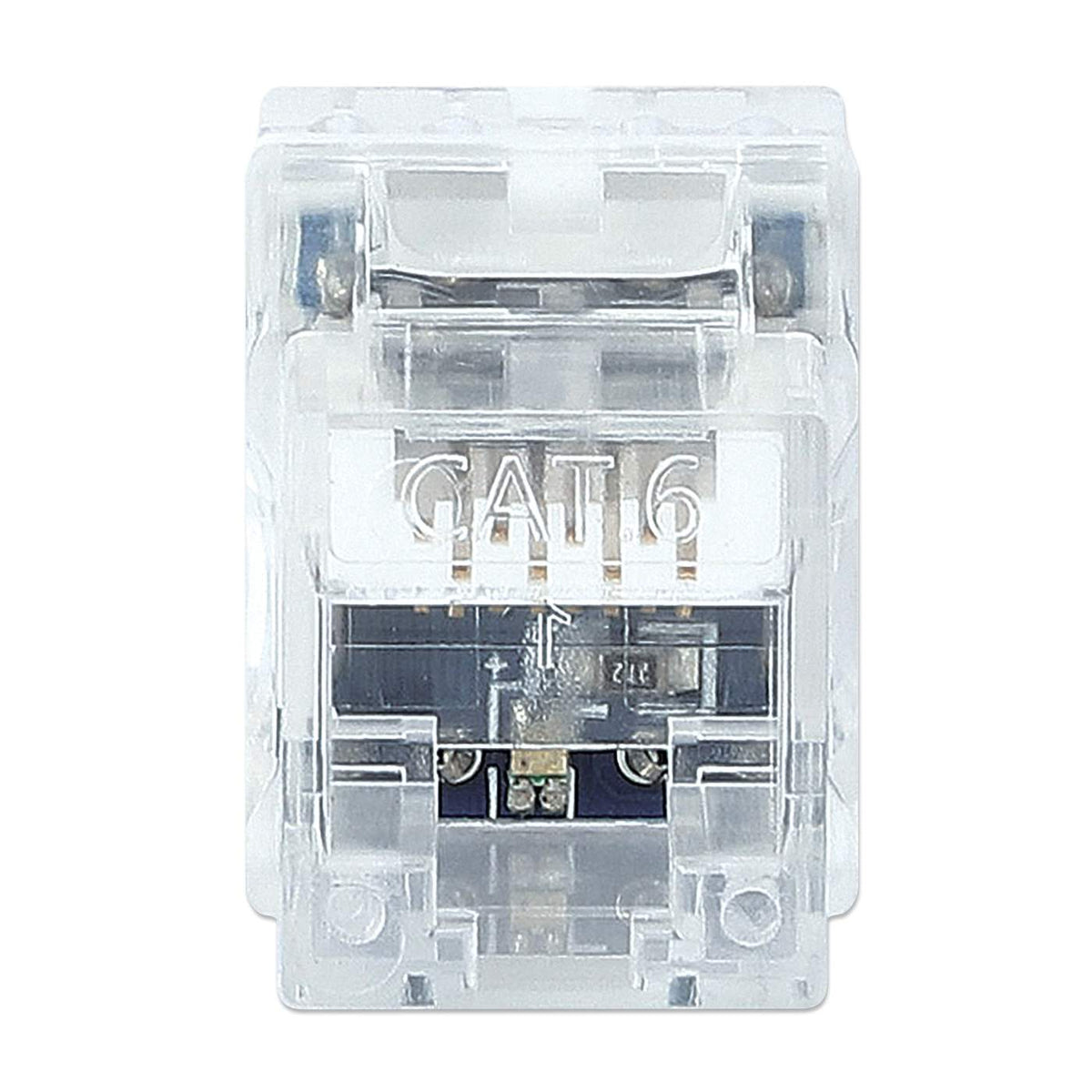 Port Identifier Cat6 Punch-Down Keystone Jack with LED, Transparent, 25-Pack Image 3